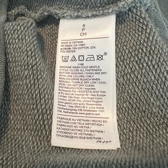 NWT Banana Republic French Terry Henley Sweatshirt S Yosemite Green $140 - Picture 6 of 13